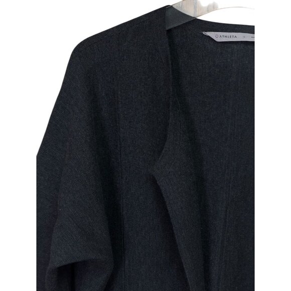 Athleta Chill Chaser Long Line Merino Wool Cardigan Gray Size S - Picture 10 of 14
